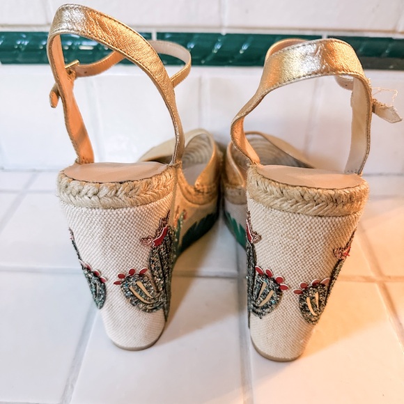 Kate Spade Dallas Cactus Wedges Espadrille Sandals size 10 - Picture 5 of 10